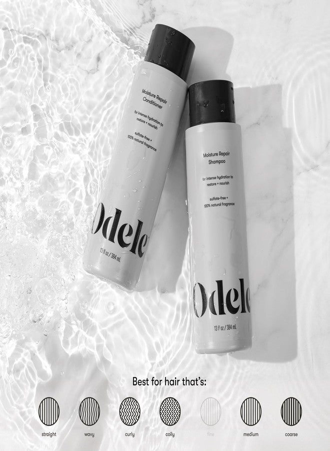 Odele Moisture Repair Sulfate-Free Shampoo & Conditioner Set, for Intense Hydration to Restore & Nourish Dry or Damaged Hair, 13 Fl Oz Each (2-Pack) - Image 3